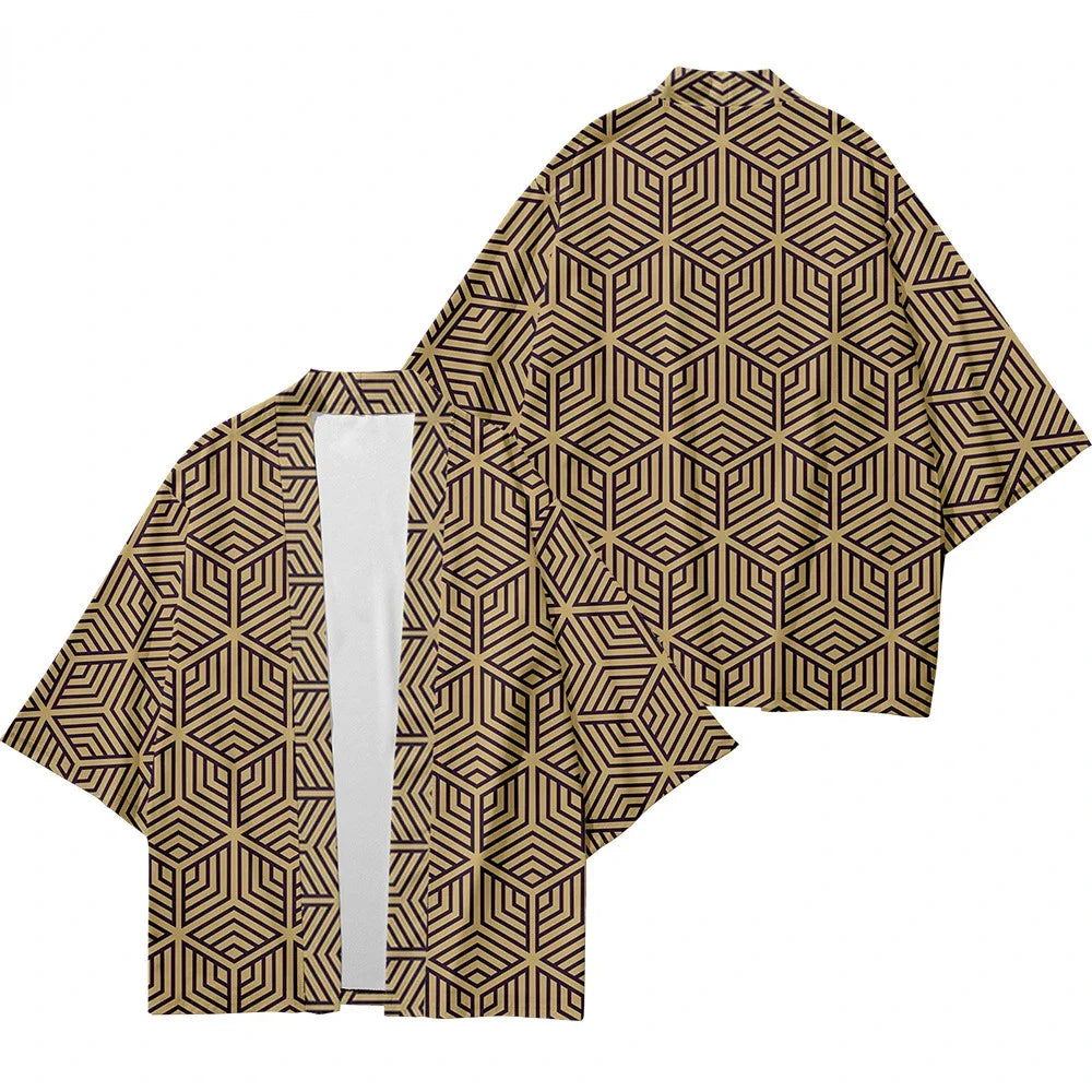 Kimono Japonais Géométrique Harajuku