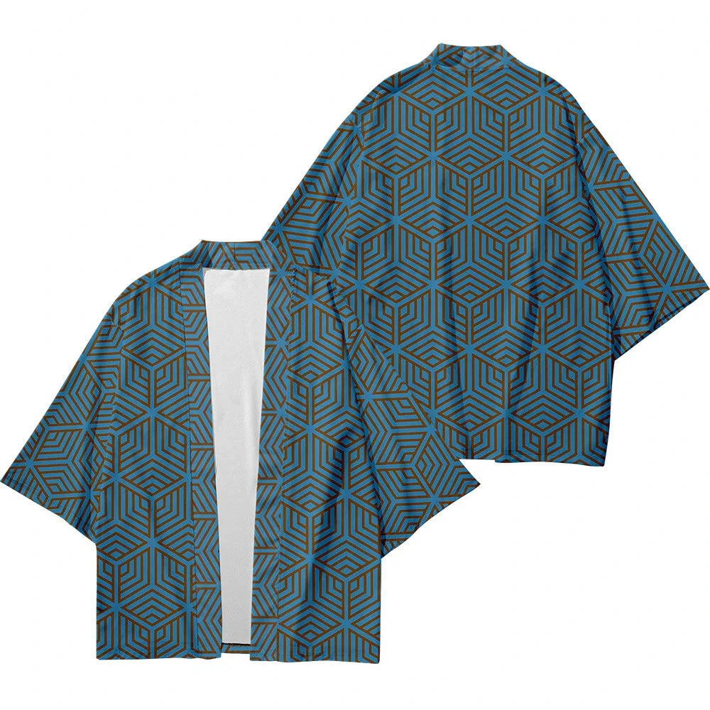 Kimono Japonais Géométrique Unisexe