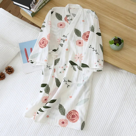 Pyjama Kimono Gaze de Coton Femme