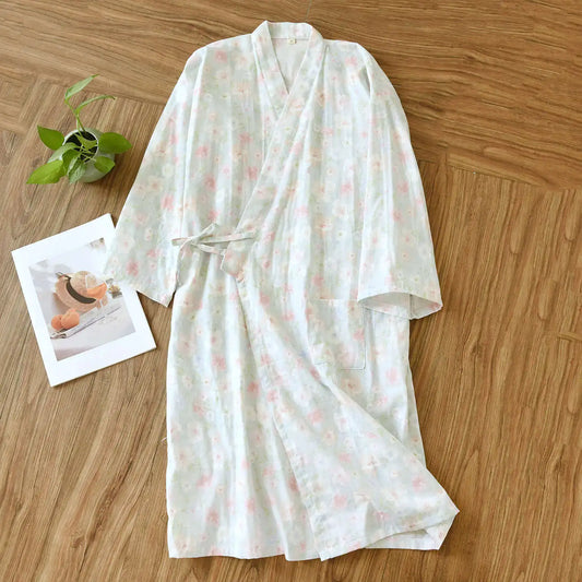 Pyjama Kimono Gaze de Coton Douceur Estivale