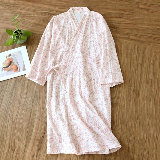 Pyjama Kimono Gaze de Coton - Douceur Estivale