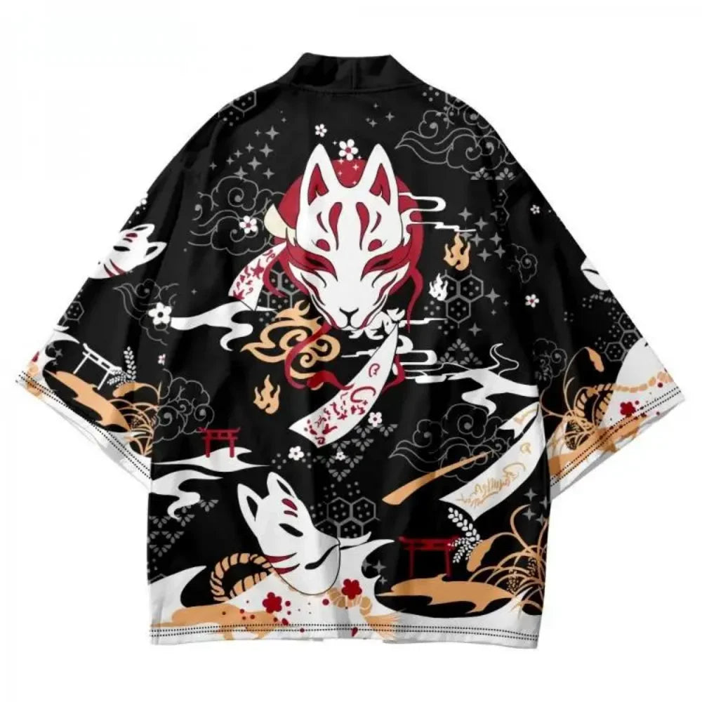 Kimono Japonais Sakura Renard Unisexe