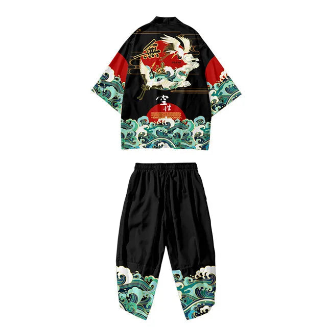Ensemble Haori & Pantalon Japonais Surdimensionné