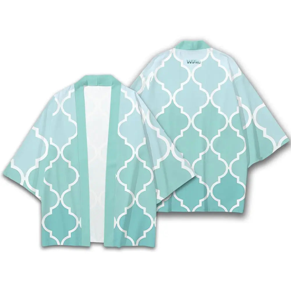 Kimono Japonais Femme Motifs Grues et Fleurs de Cerisier
