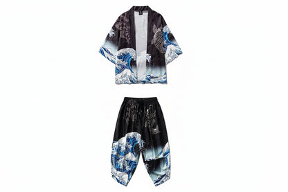 Ensemble Kimono Pantalon Style Japonais Oversize