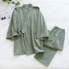 Pyjama Kimono Coton Femme – Vert - M