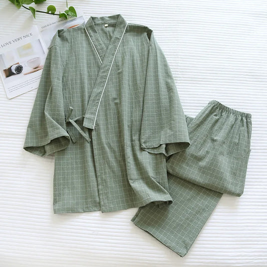 Pyjama Kimono Couple Coton Été