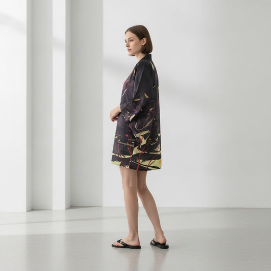 Haori Kimono Streetwear Unisexe – Noir - Taille unique
