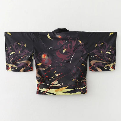 Haori Kimono Streetwear Unisexe – Noir - Taille unique