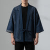 Cardigan Kimono Illustré Unisexe – Bleu - XXS