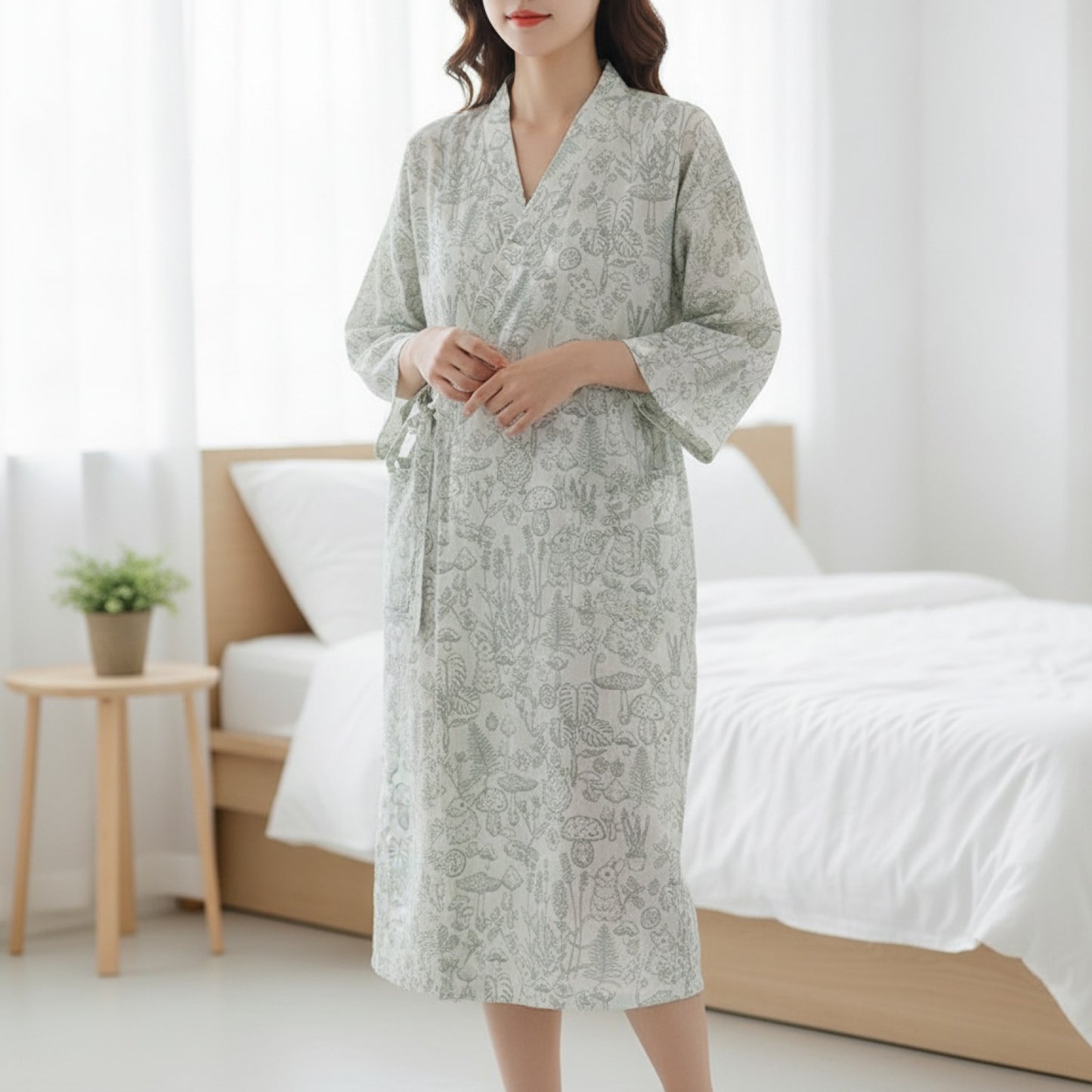 Kimono Japonais Gaze de Coton - Confort & Sérénité