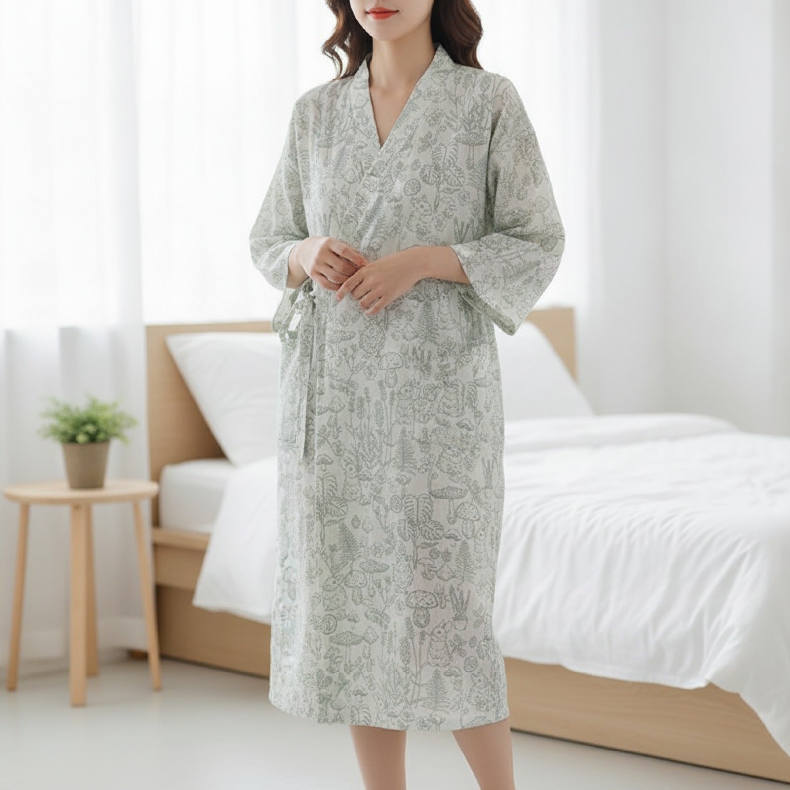 Kimono Japonais Gaze de Coton - Confort & Sérénité