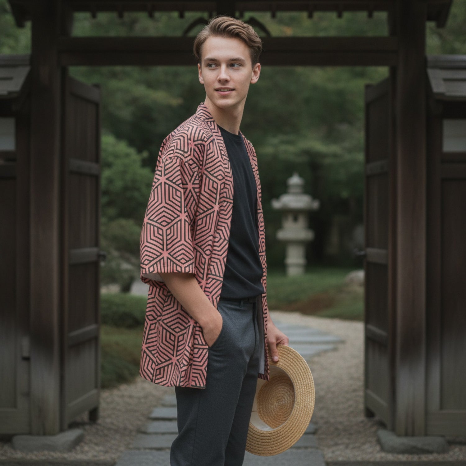 Kimono Japonais Géométrique Unisexe