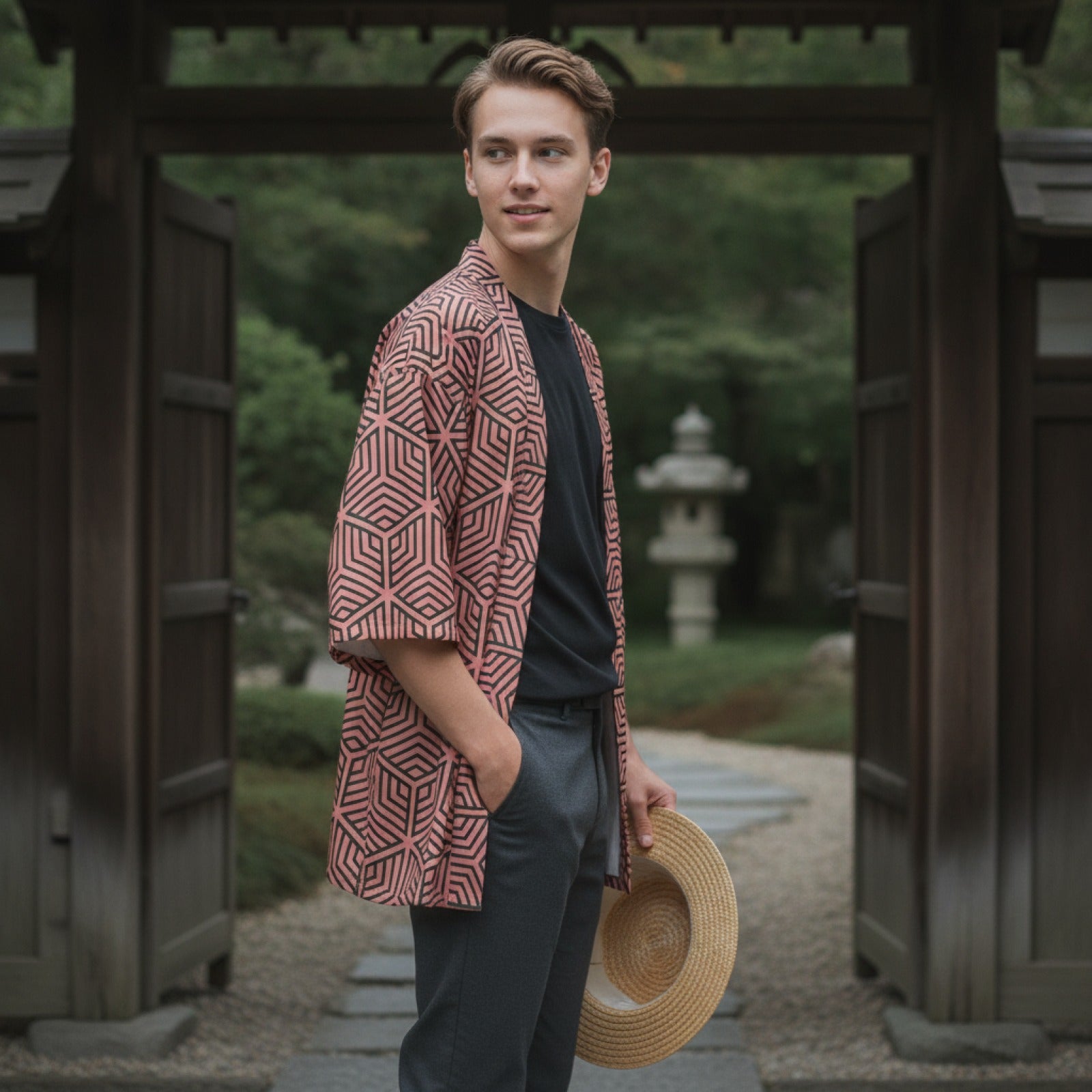 Kimono Japonais Géométrique Unisexe