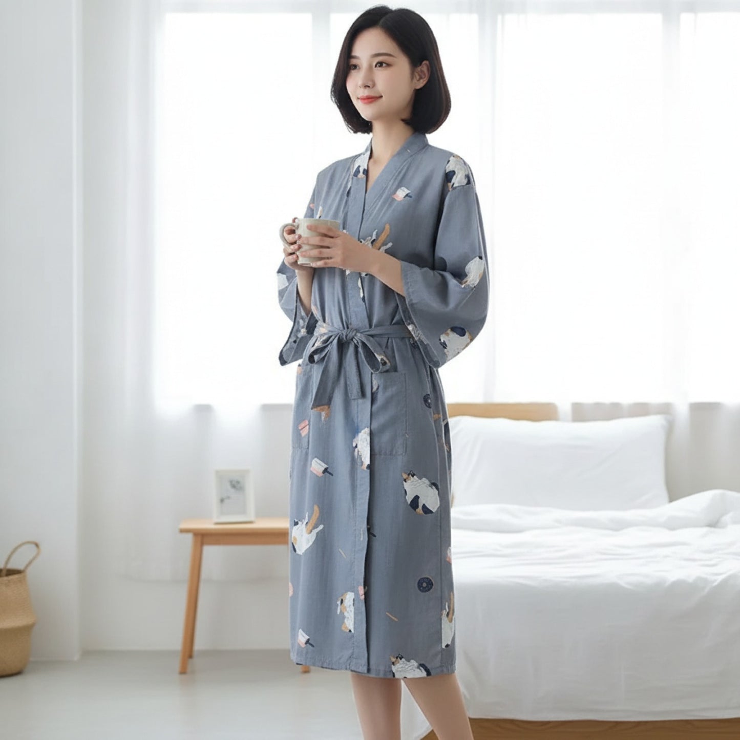 Kimono Gaze de Coton Femme