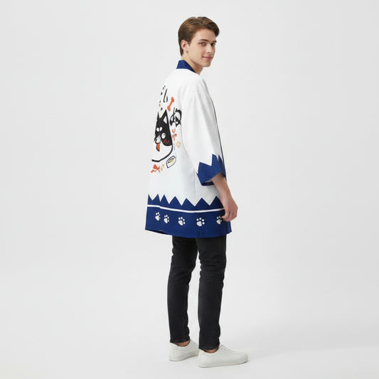 Cardigan Kimono Chiot Kawaii - Style Japonais Unisexe