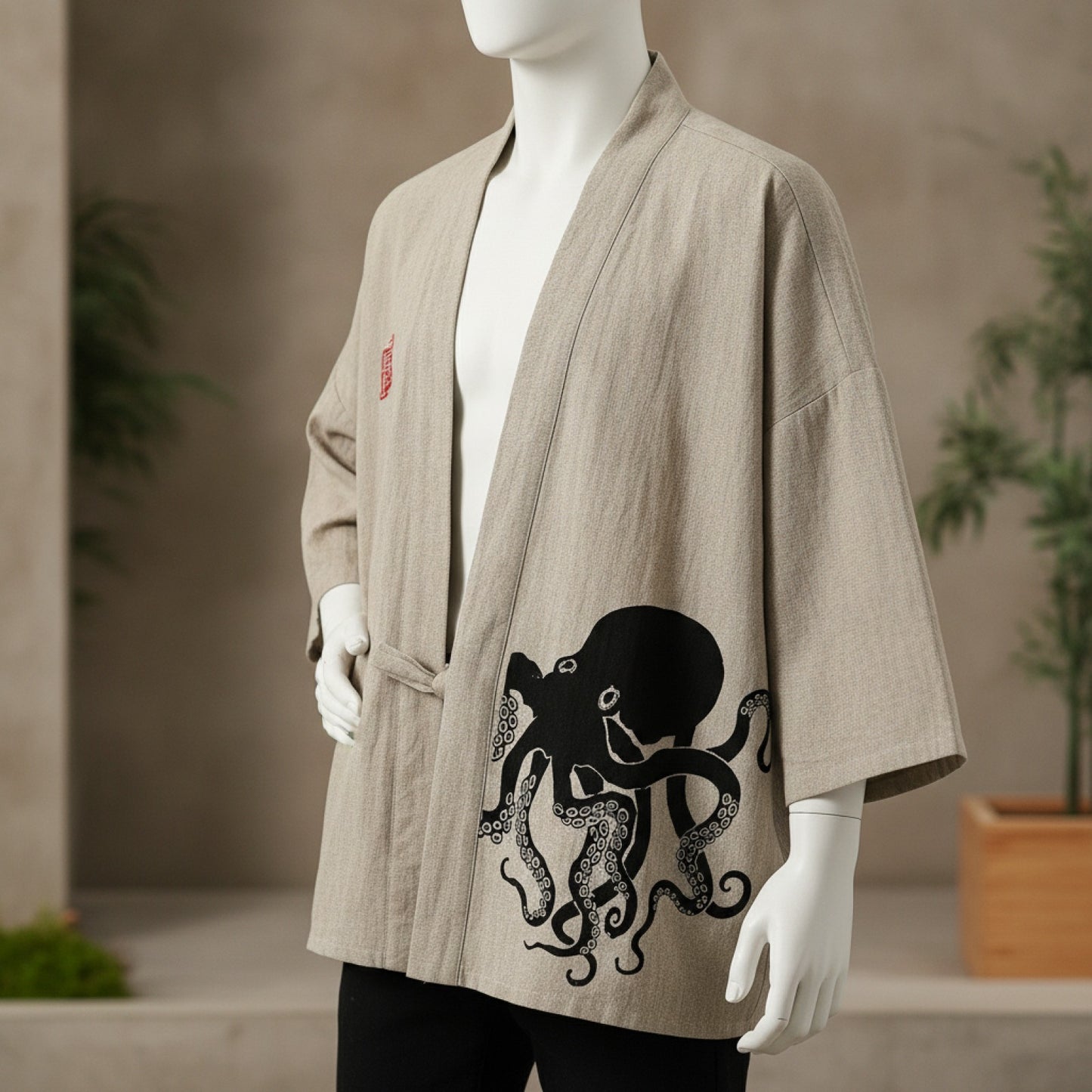Haori Japonais Unisexe Coton Léger
