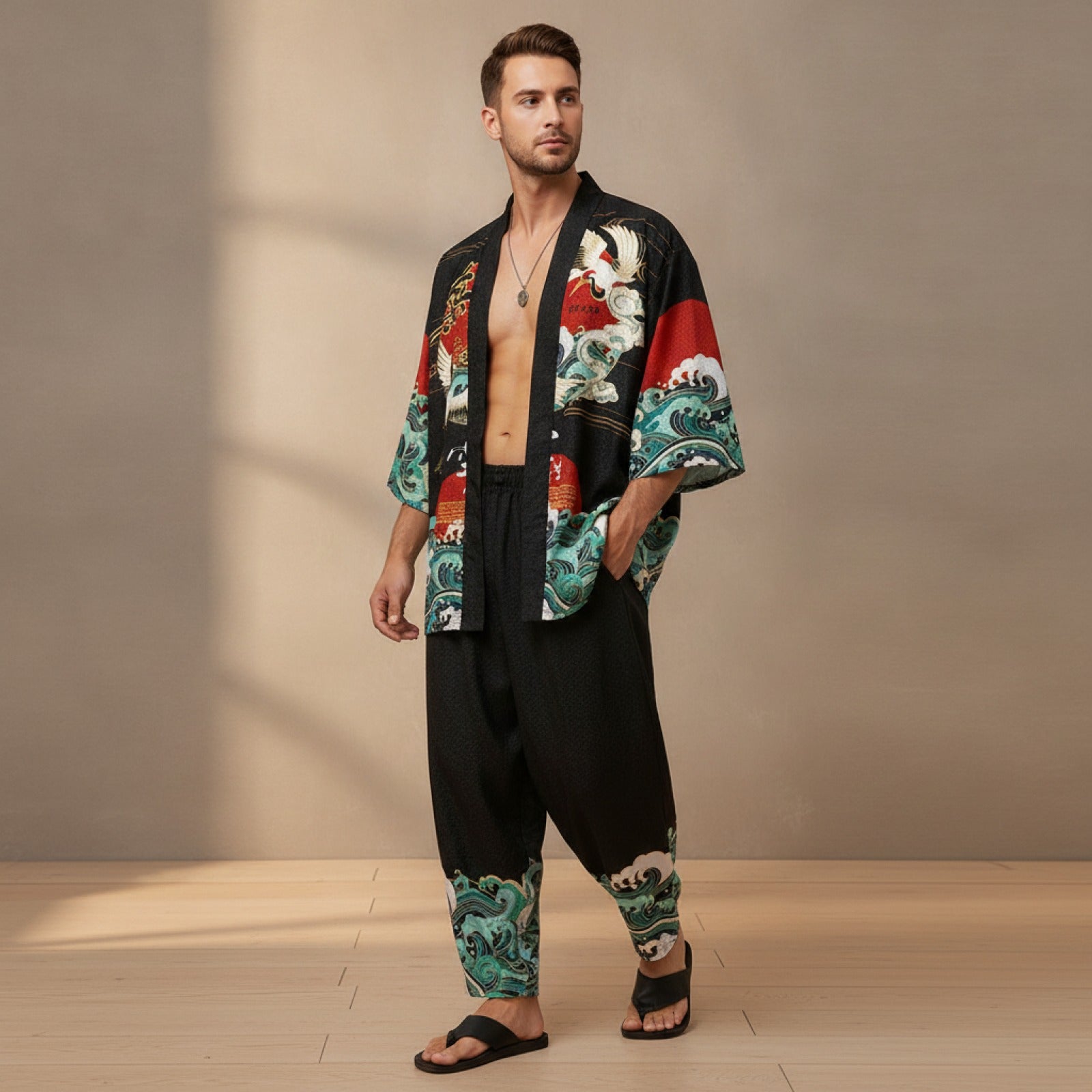 Ensemble Haori & Pantalon Japonais Surdimensionné