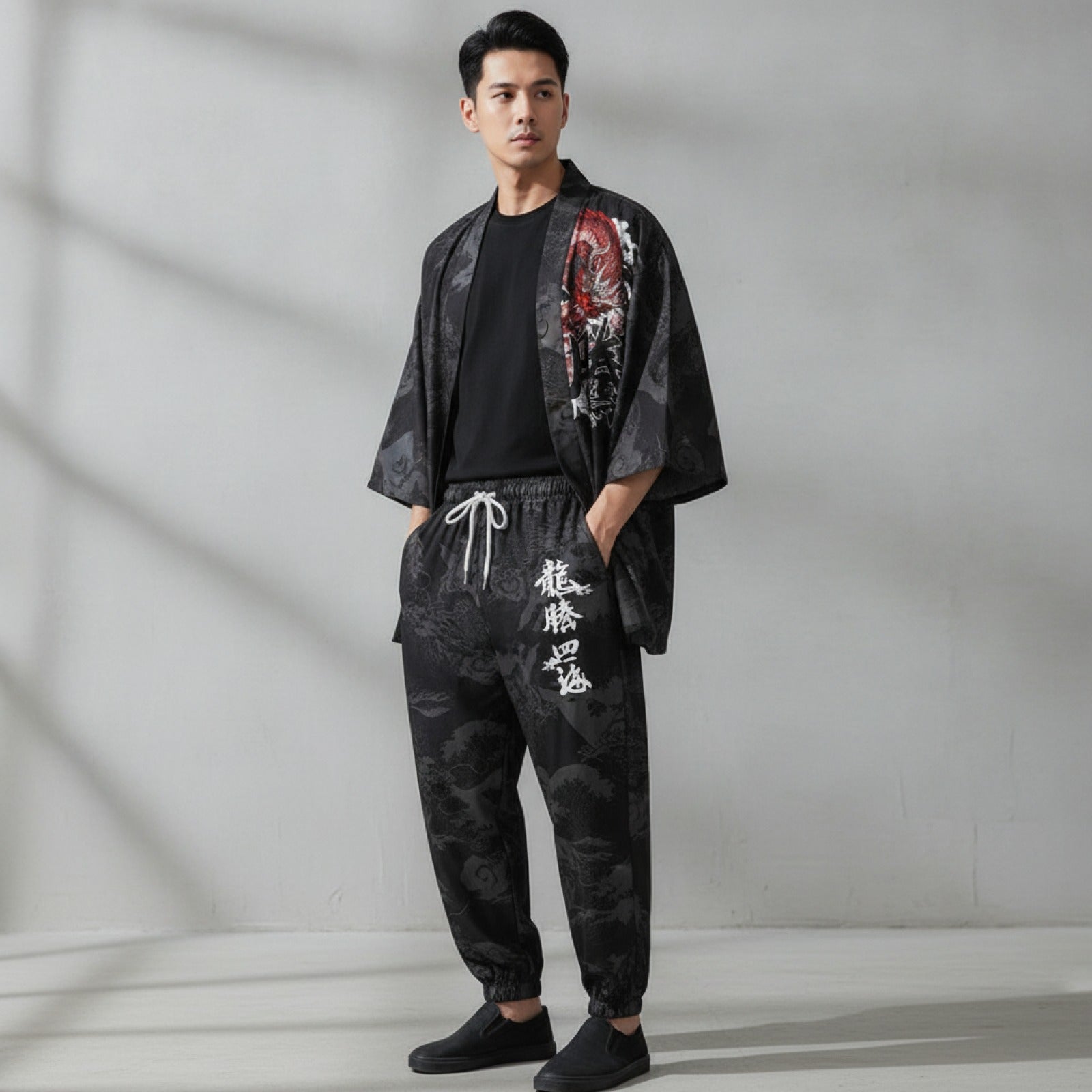 Ensemble Japonais Oversize Imprimé