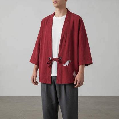 Robe Kimono Homme Lin Style Chinois Vintage