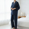 Pyjama Kimono Coton Femme – Bleu - M