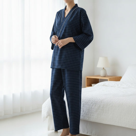 Pyjama Kimono Couple Coton Été