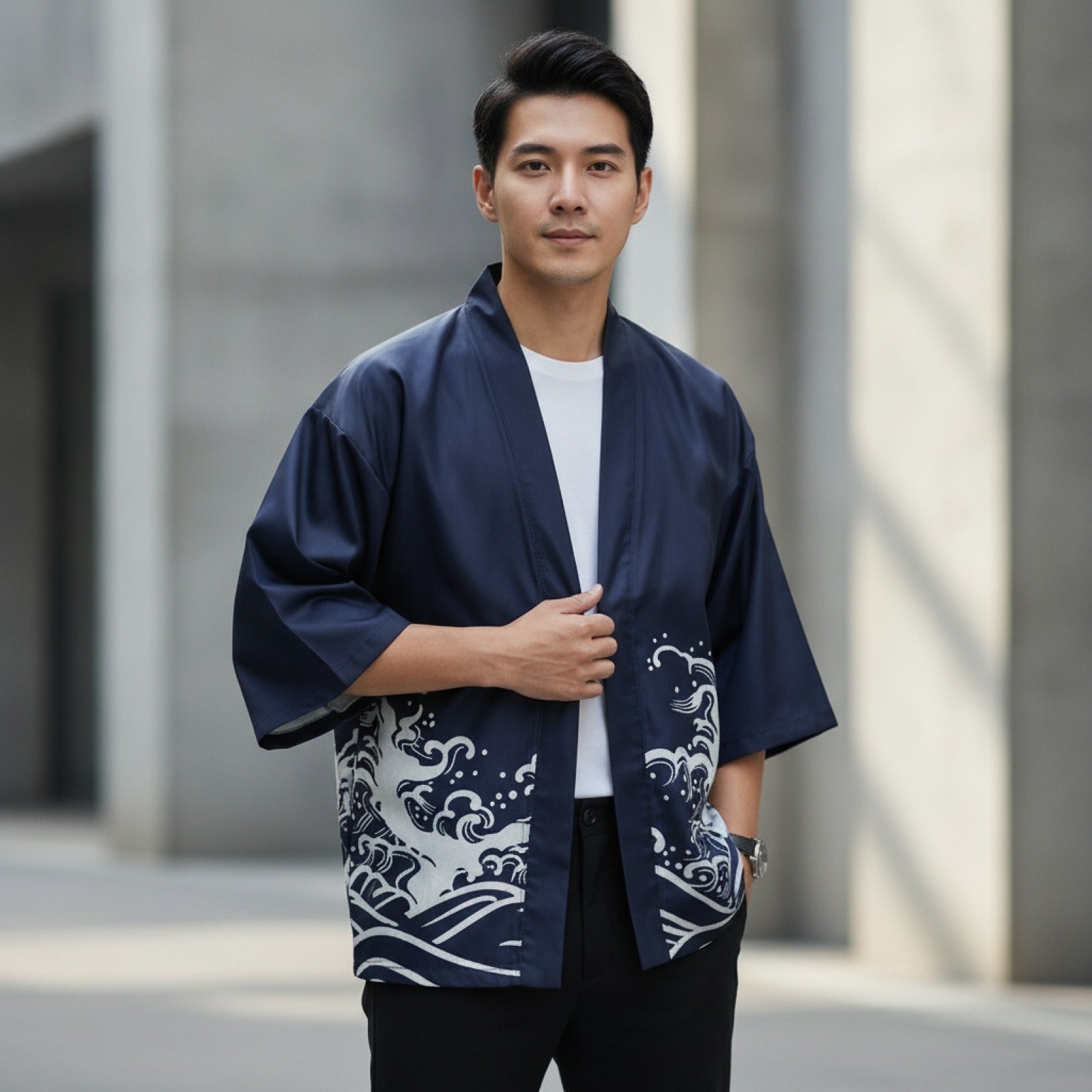 Kimono Homme Style Japonais Streetwear Ukiyoe