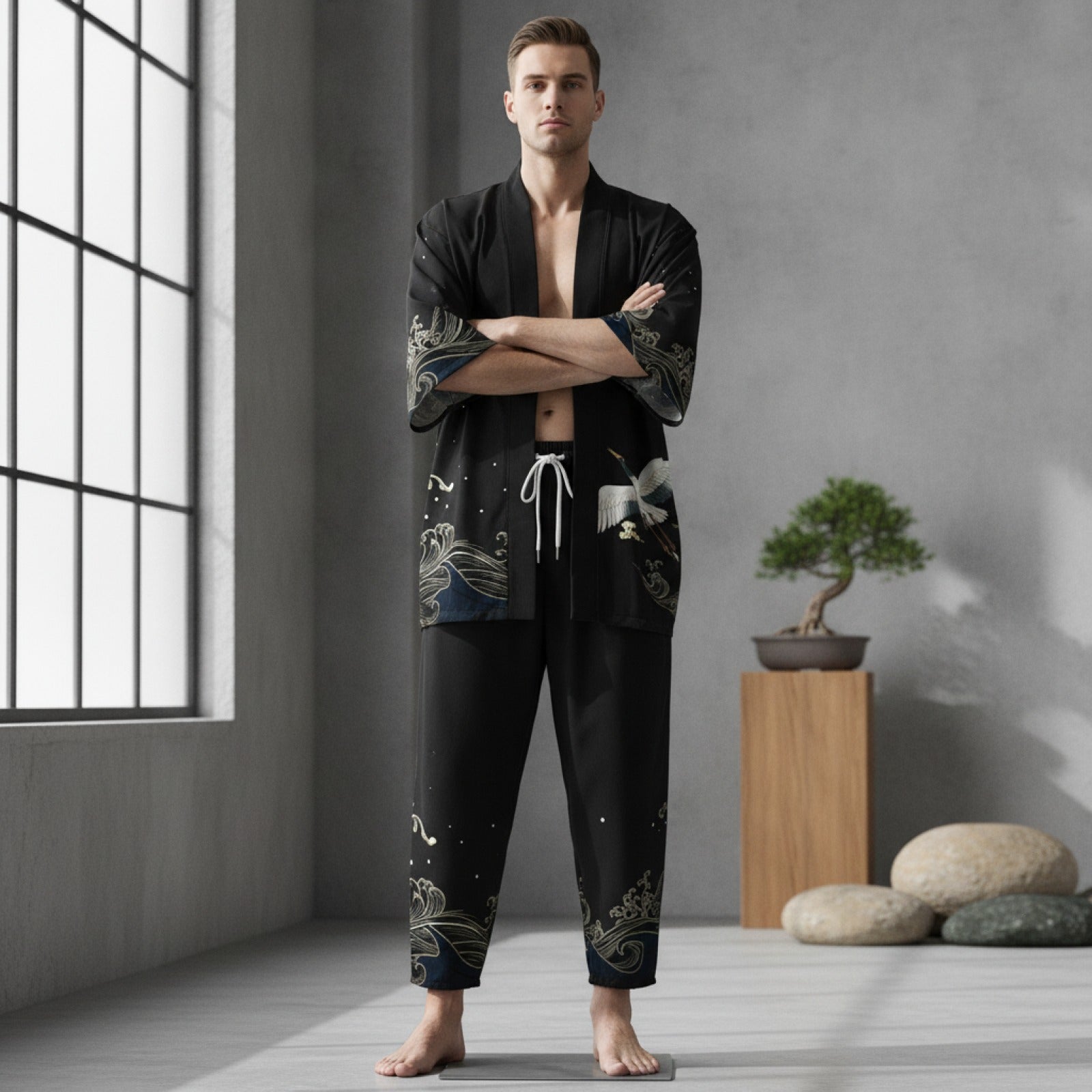 Ensemble Kimono Oversize Imprimé "Défaut"