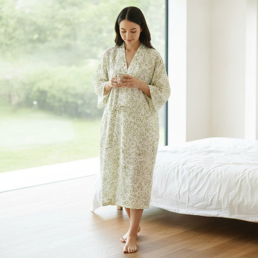 Pyjama Kimono Gaze de Coton Douceur Estivale