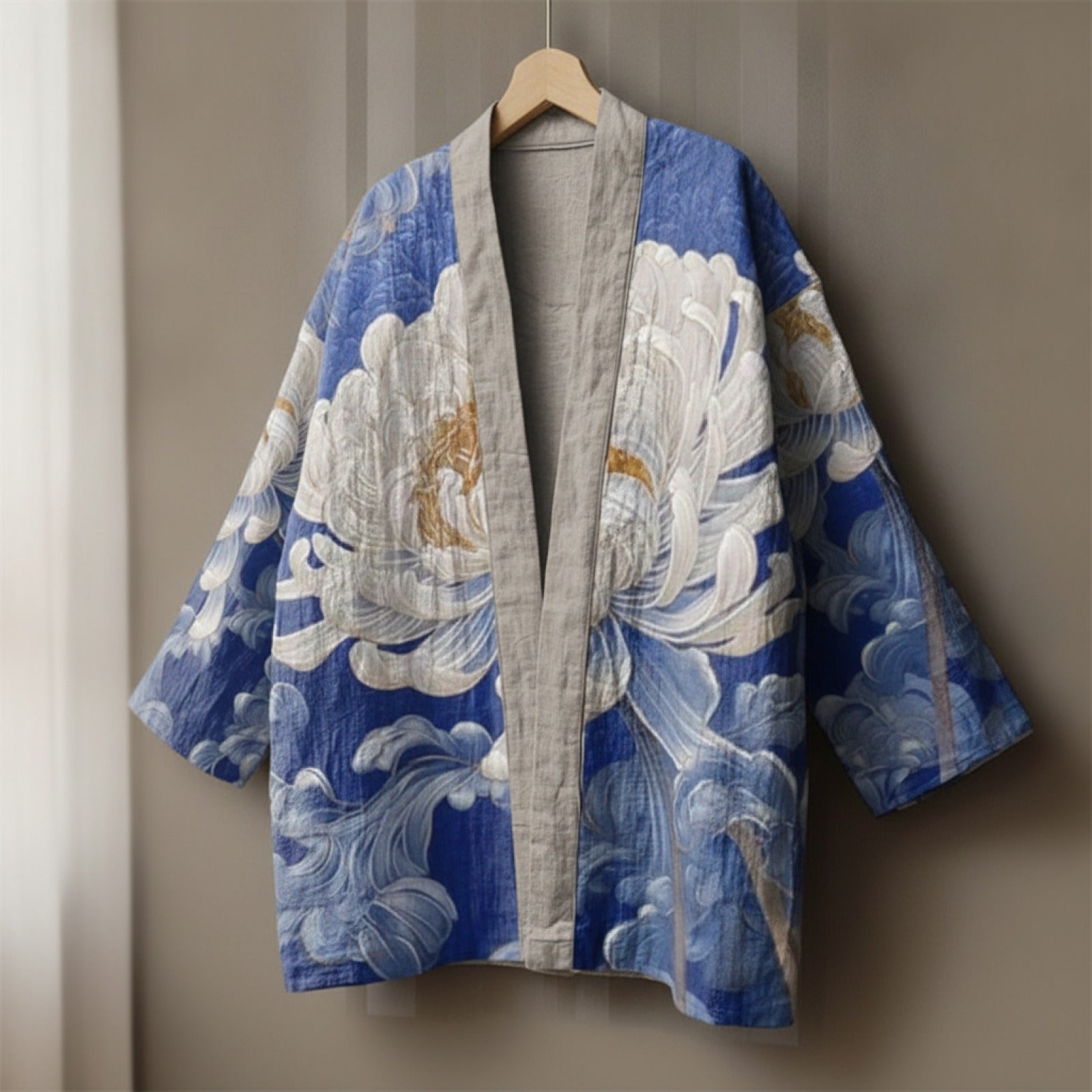 Kimono Japonais Grue & Fleurs Unisexe