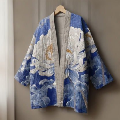 Kimono Japonais Grue & Fleurs Unisexe