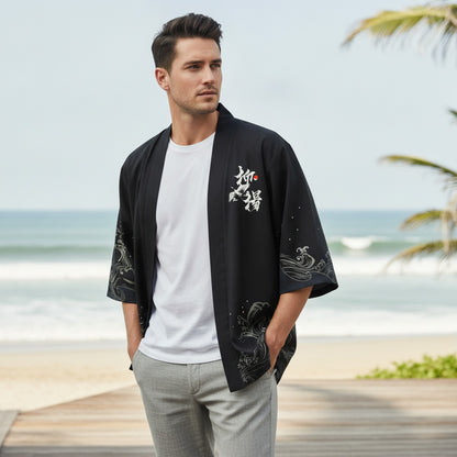 Kimono Homme Flamant Rose Vintage