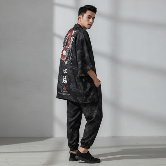 Ensemble Kimono Oversize Style Japonais