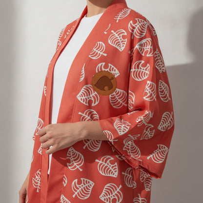 Veste Haori Style Rick Rose & Vert