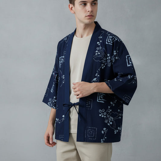 Cardigan Kimono Haori Unisexe Style Japonais