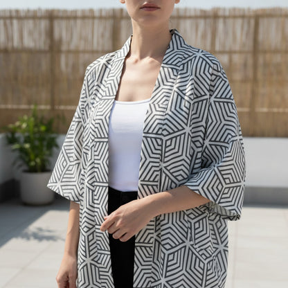 Kimono Japonais Géométrique Unisexe