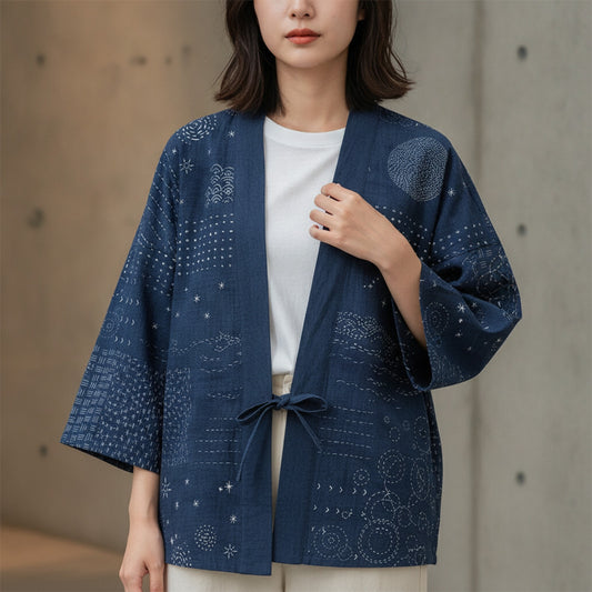 Cardigan Kimono Haori Japonais Unisexe