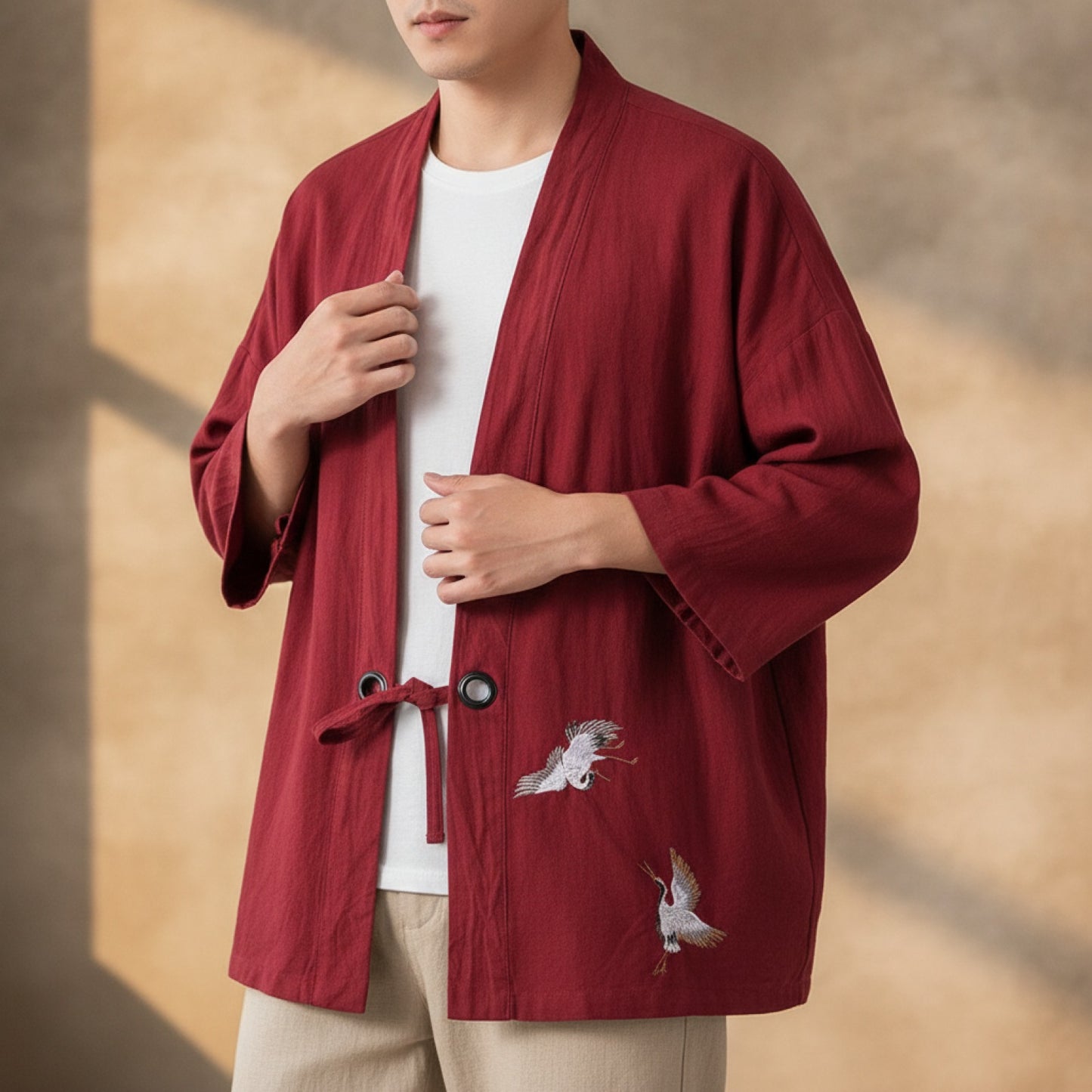 Robe Kimono Homme Lin Style Chinois Vintage