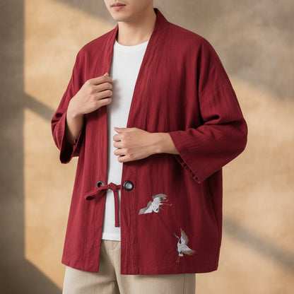 Robe Kimono Homme Lin Style Chinois Vintage
