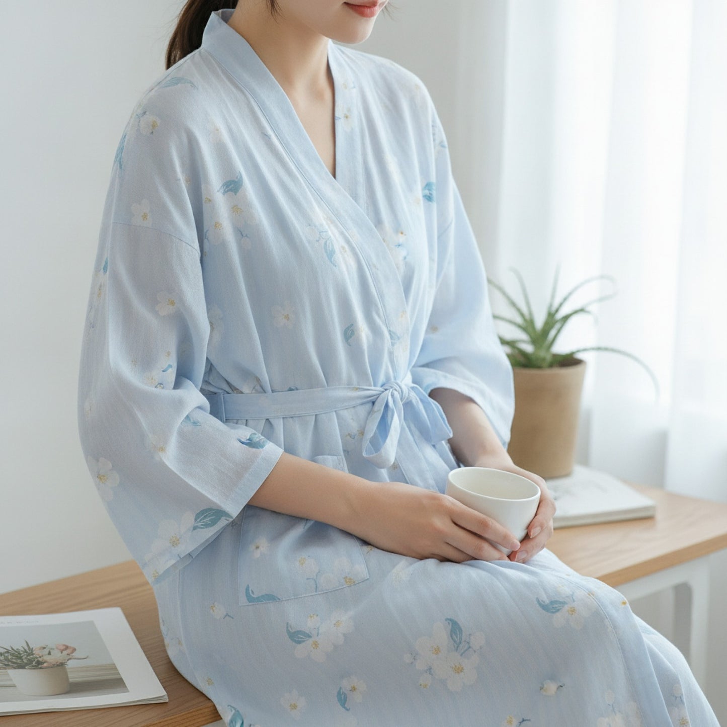 Kimono Gaze de Coton Douceur Japonaise