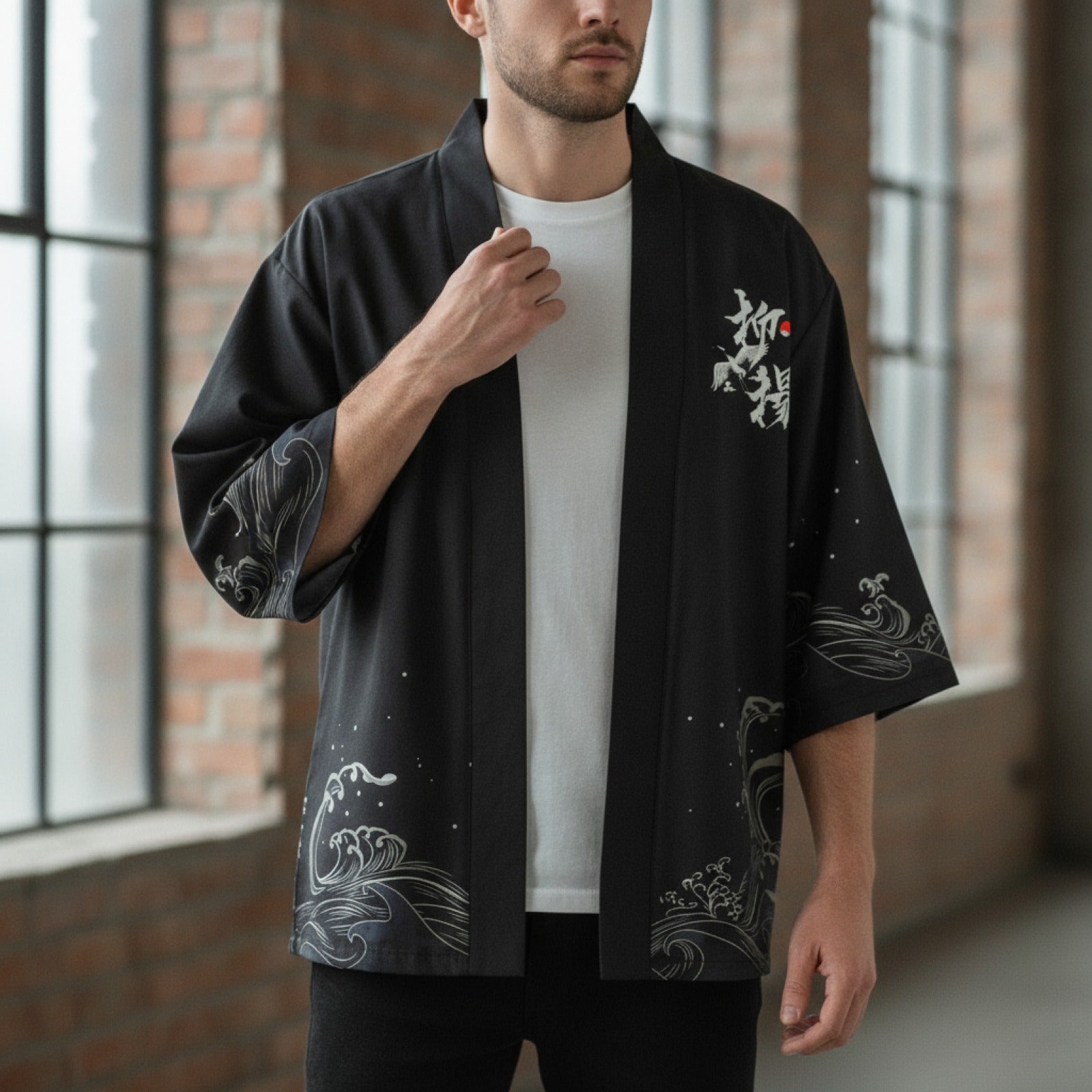 Kimono Homme Flamant Rose Vintage