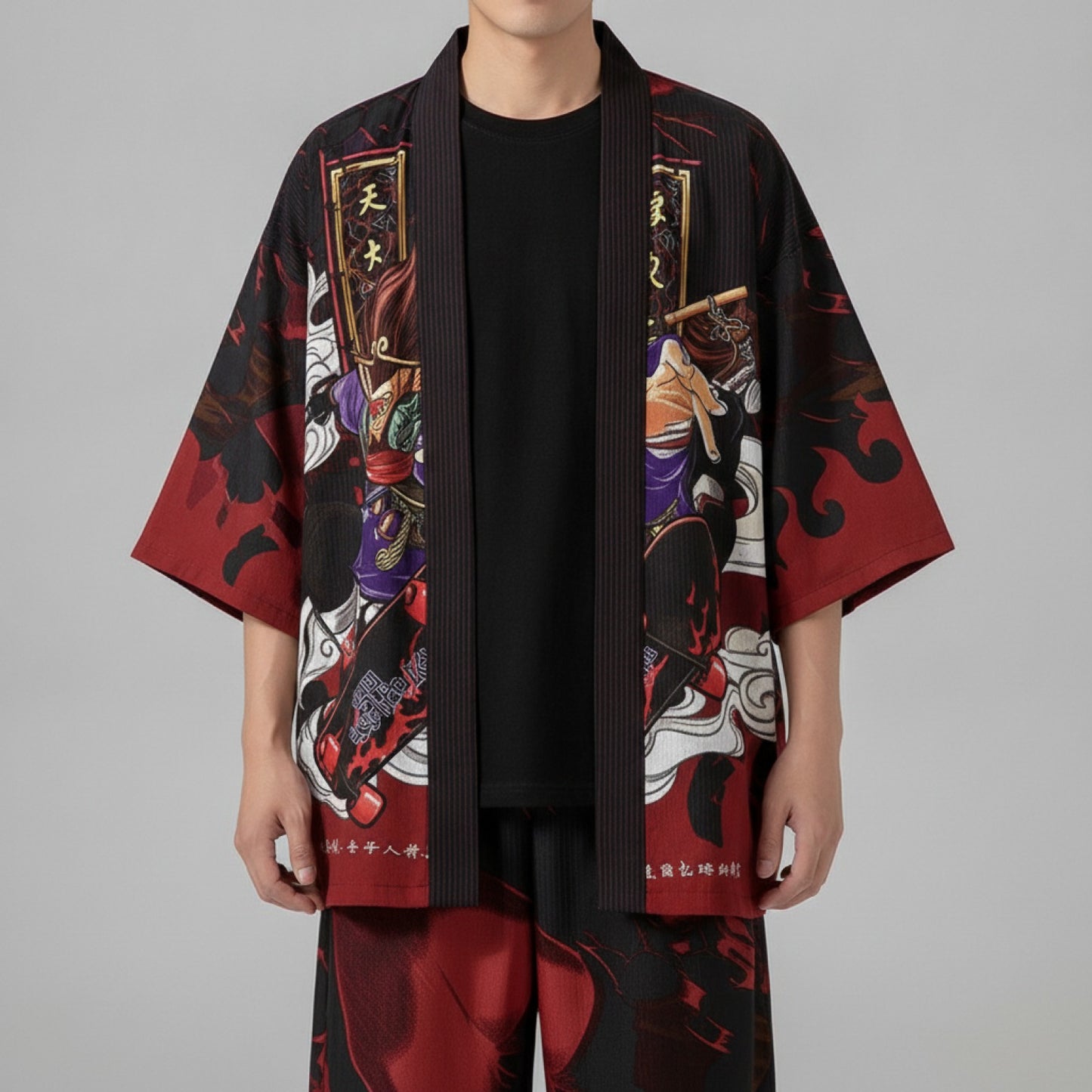 Ensemble Kimono Pantalon Oversize Style Japonais
