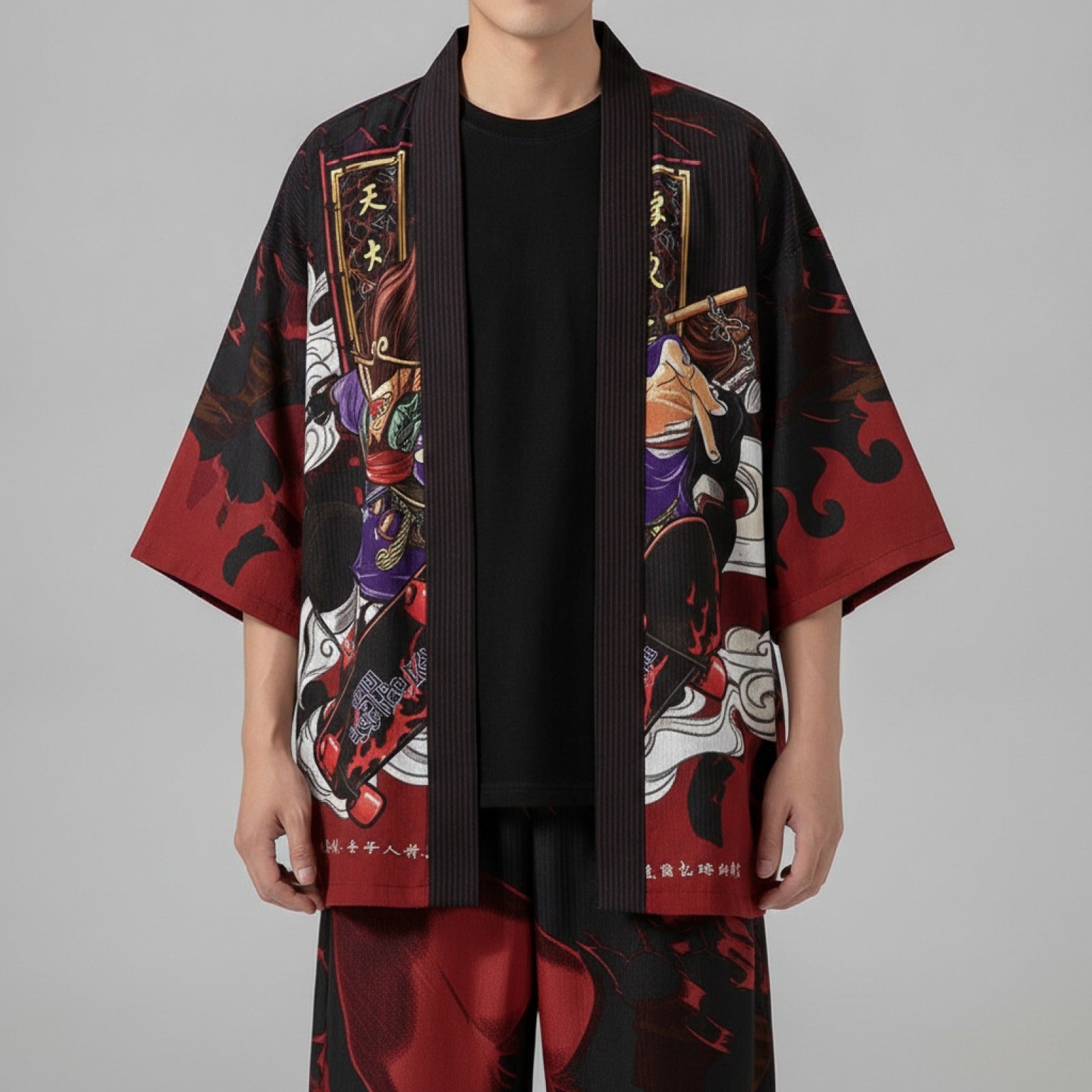 Ensemble Kimono Pantalon Oversize Style Japonais