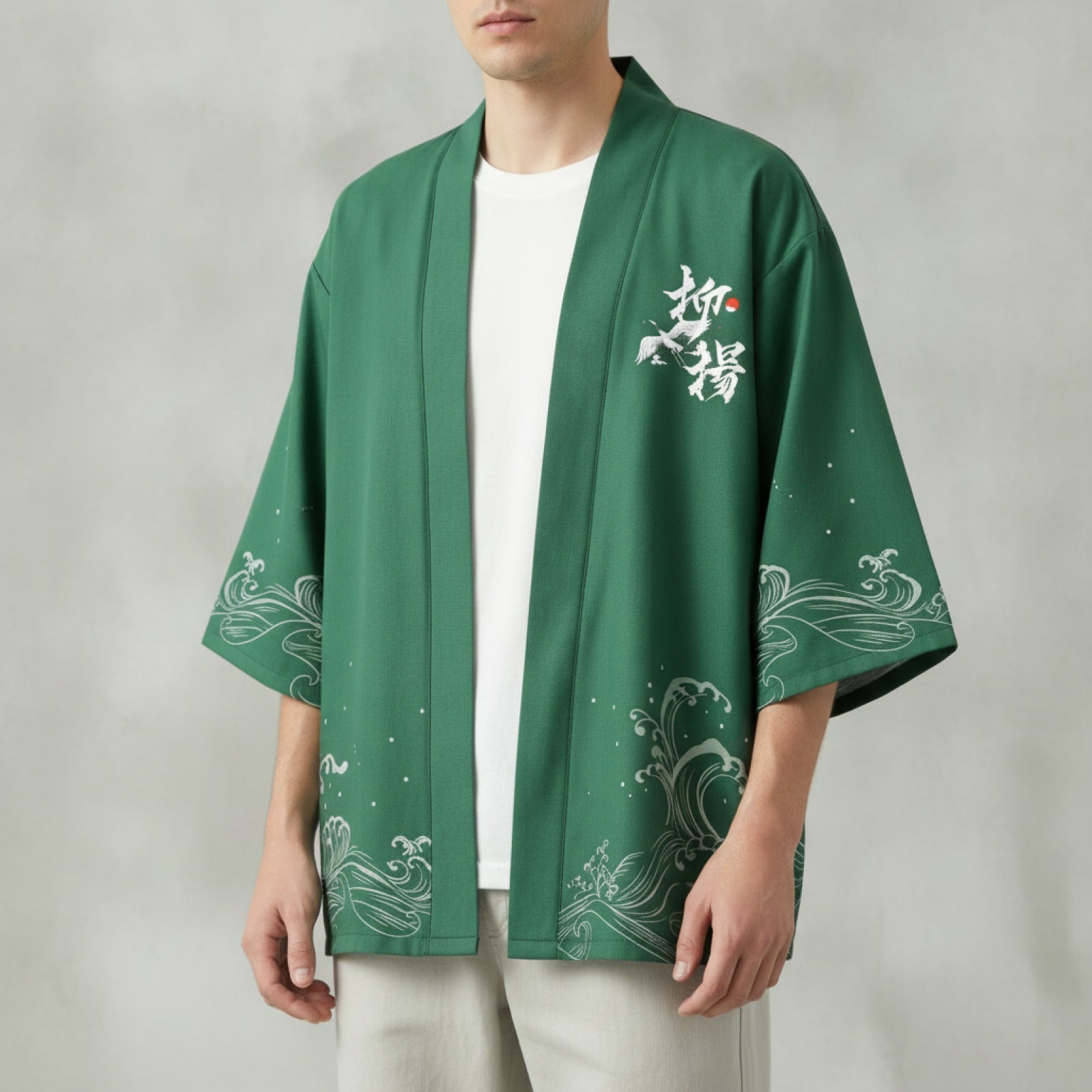 Kimono d'été Homme Flamant Rose Vintage