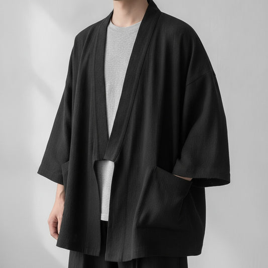 Kimono Lin Homme Style Chinois Été