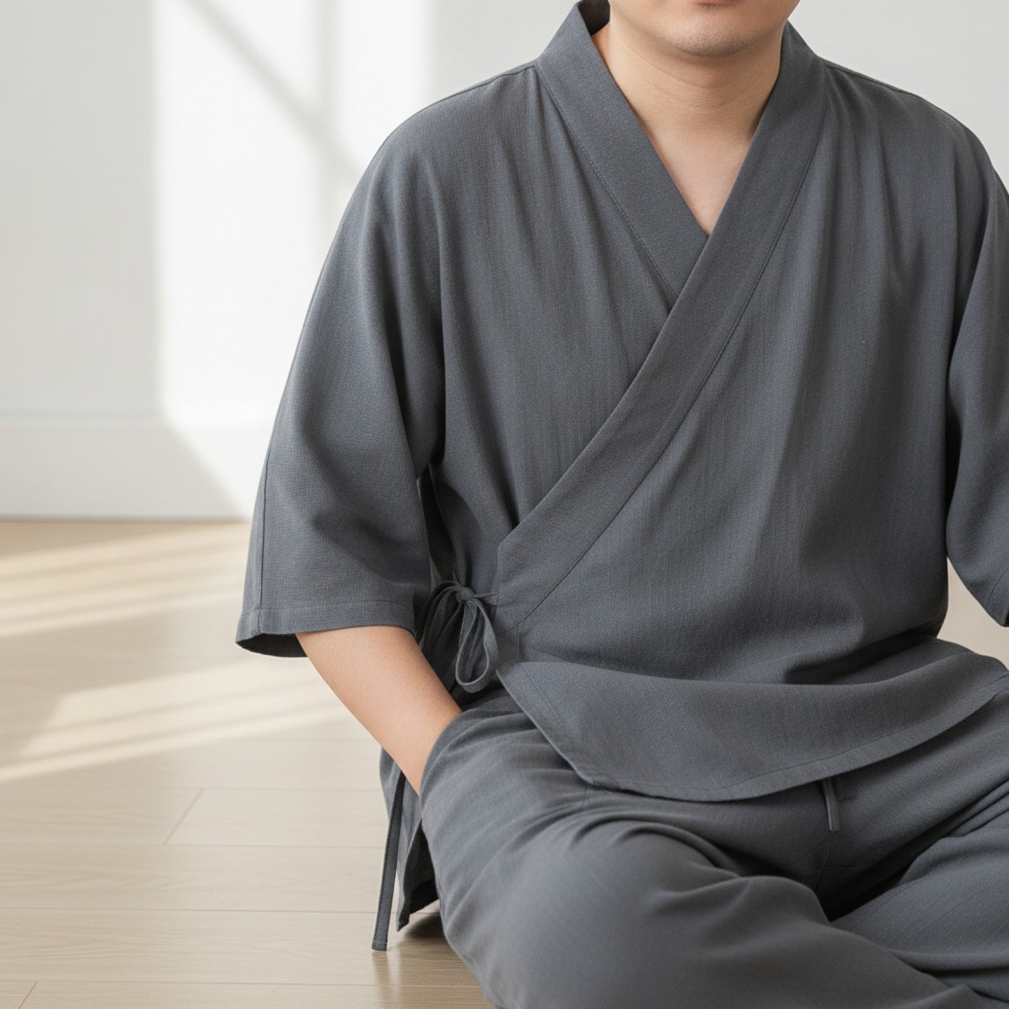 Ensemble Homme Style Chinois Coton Lin Grande Taille