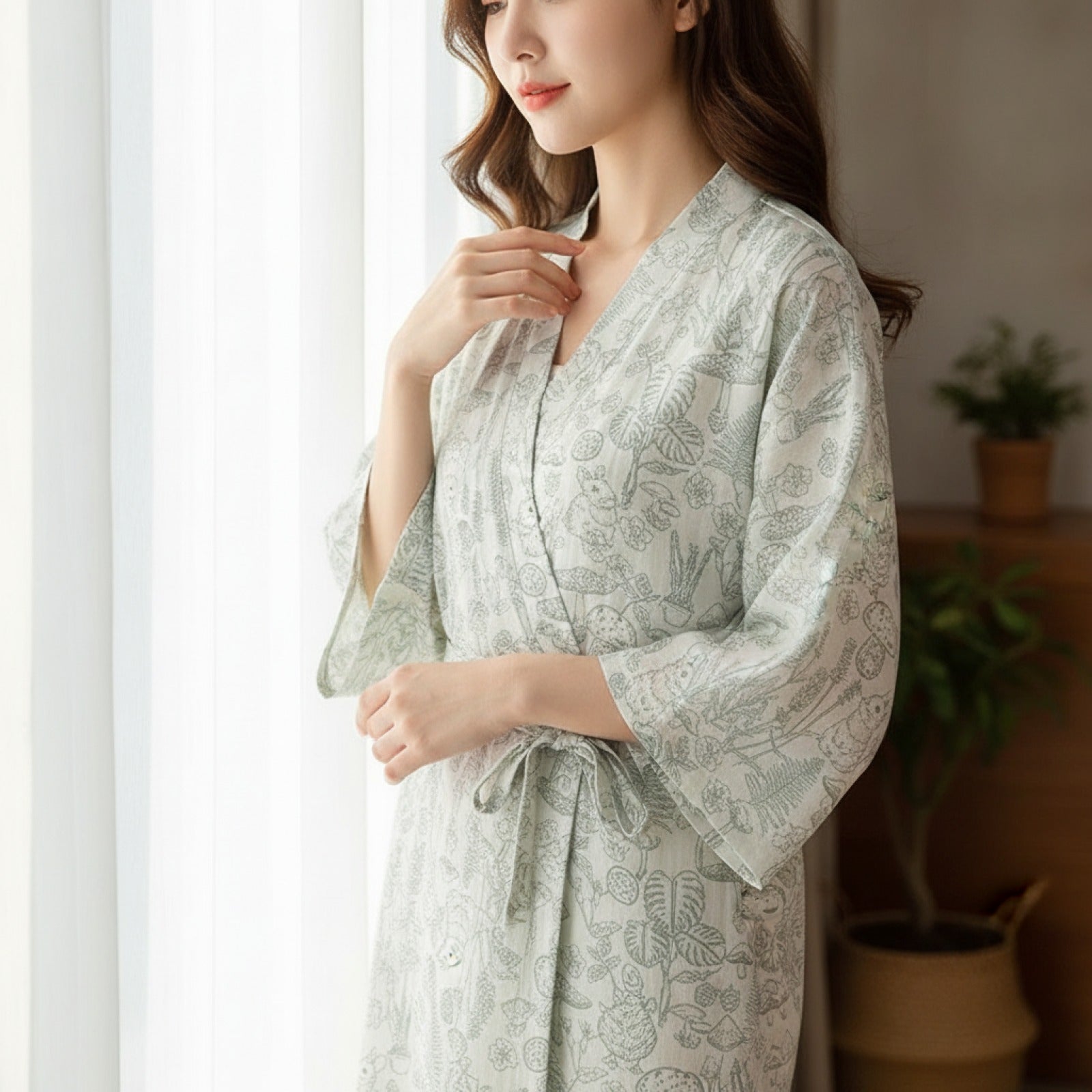 Kimono Japonais Gaze de Coton - Confort & Sérénité