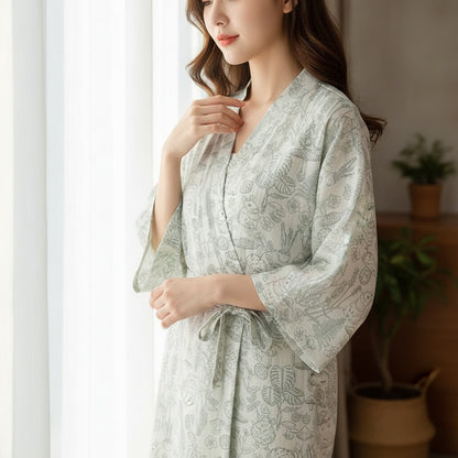 Kimono Japonais Gaze de Coton - Confort & Sérénité