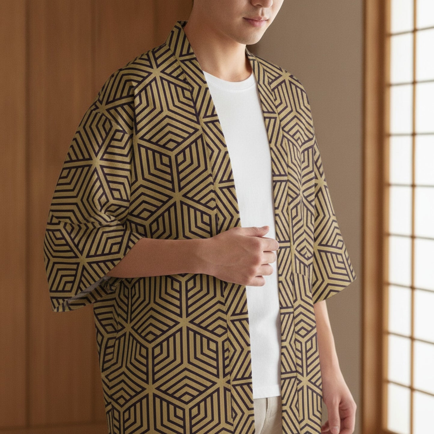 Kimono Japonais Géométrique Harajuku