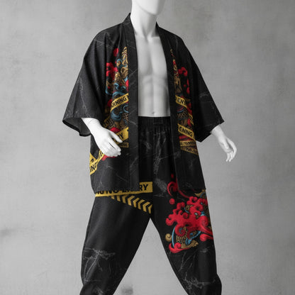 Ensemble Japonais Oversize Imprimé "Défaut"